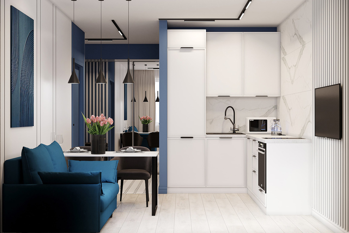 Реализованный дизайн-проект однокомнатной квартиры ЖК Екатериненский парк - goldiz66.ru - Екатеринбург